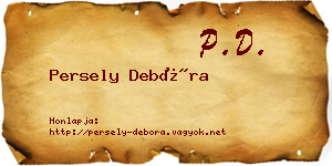 Persely Debóra névjegykártya
